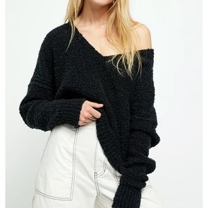 Free People Finders Keepers Black Sweater